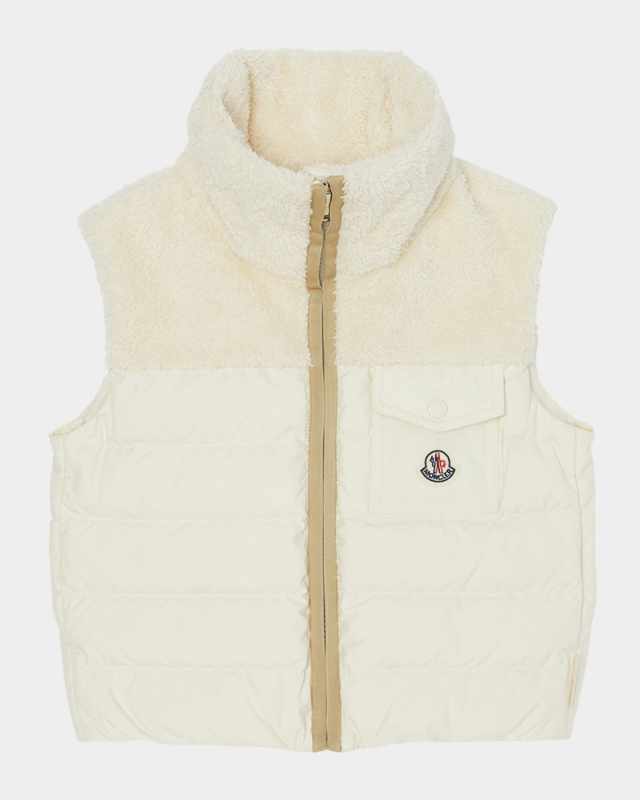 Girl's Jeromy Teddy Trim Vest, Size 4-